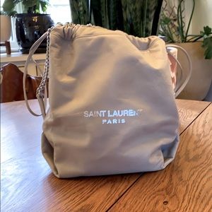 Saint Laurent Teddy Bucket Bag Neutral